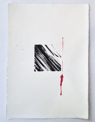 Encre a vif #13 - calligraphie abstraite par Guy Bechtel