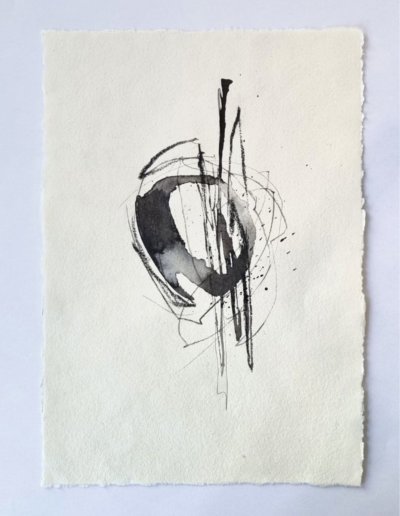 Encre a vif #5 - calligraphie abstraite par Guy Bechtel