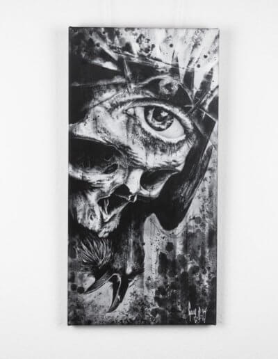 Original Peinture à l'acryl - Mourir Deux Fois - Guy Bechtel - #2019 01 - 60x30cm