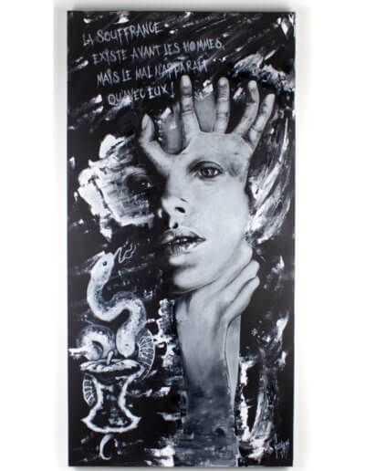 Original Peinture à l'acryl - W(hu)man Suffering - Guy Bechtel - #2020 03 - 50x100cm