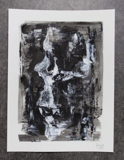 Monoprint à l'huile - Guy Bechtel - 2020 - Private Collection