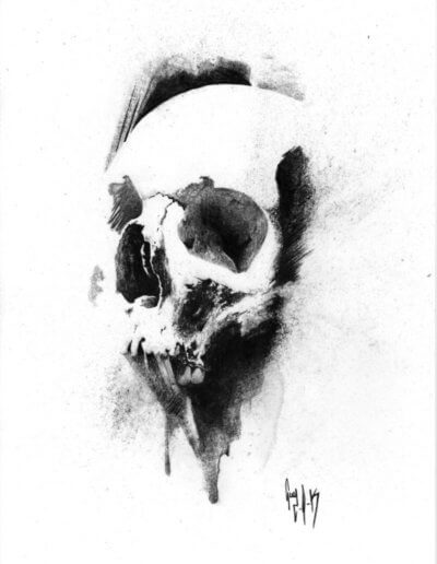 Dessin au fusain - Guy Bechtel - Pulvis Es #20201129